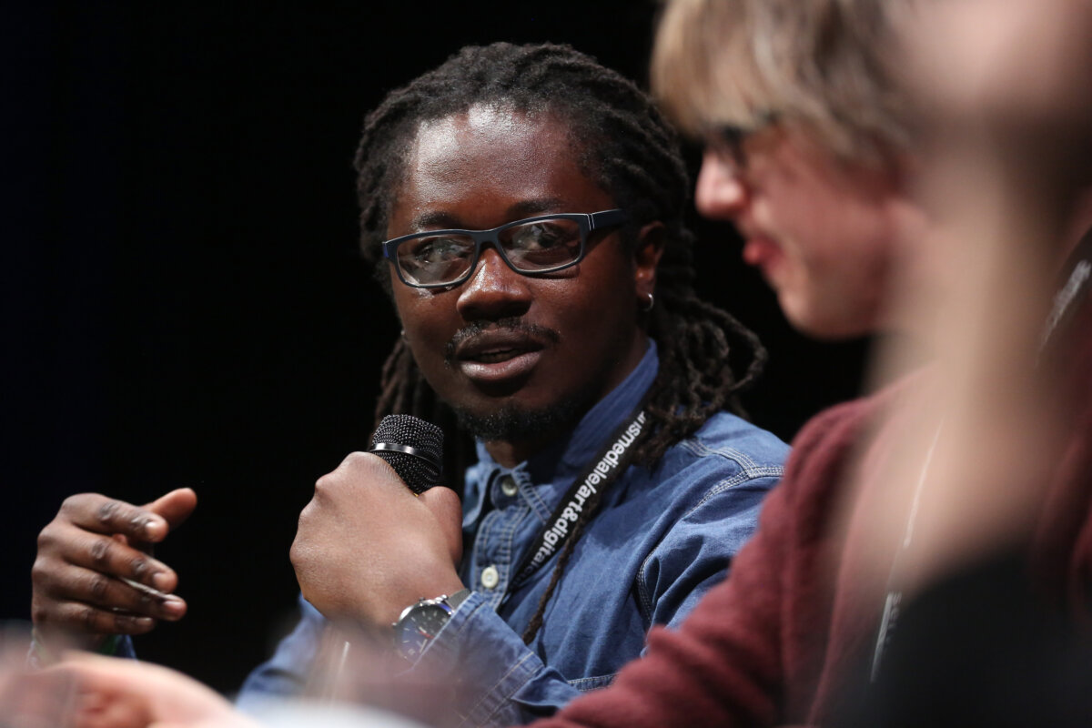 Larry Achiampong at the panel "The Violent Imagination of Financial Capitalism"