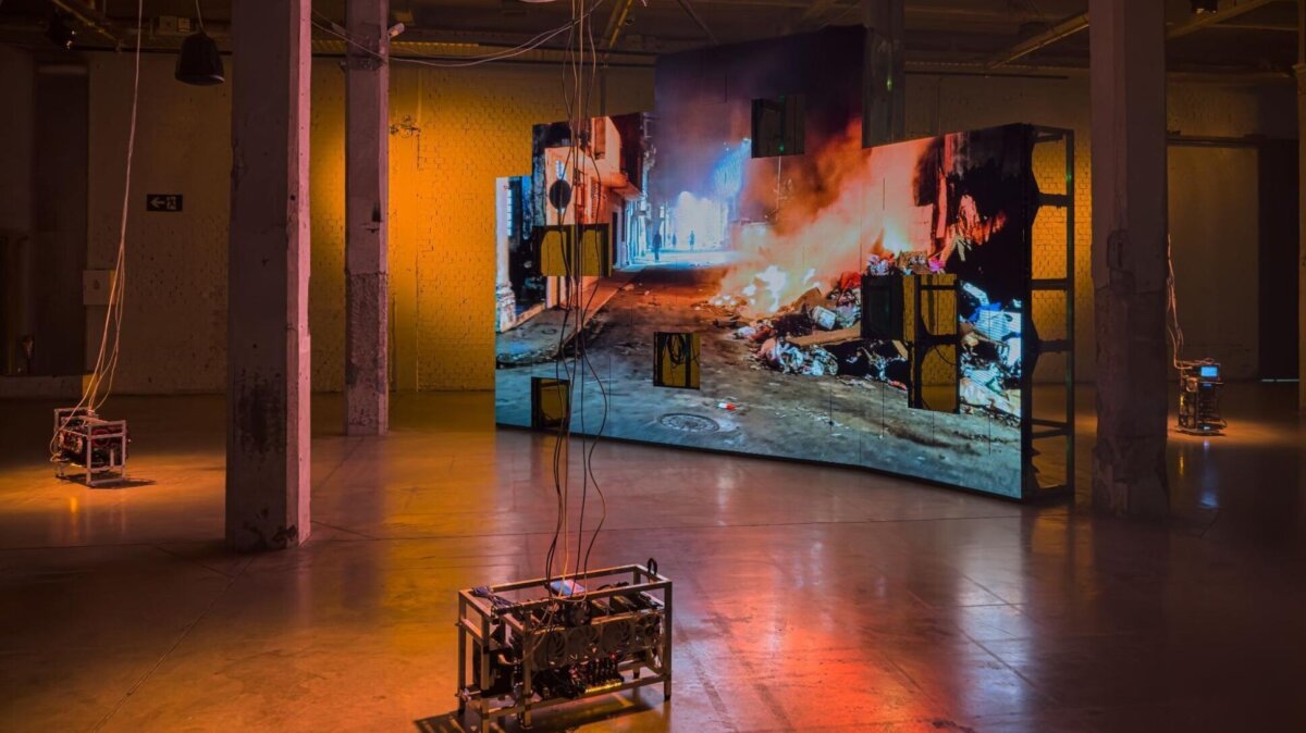 latency.club (Nestor Siré and Steffen Köhn), Oracle Index, 2026, installation at Medialab Matadero