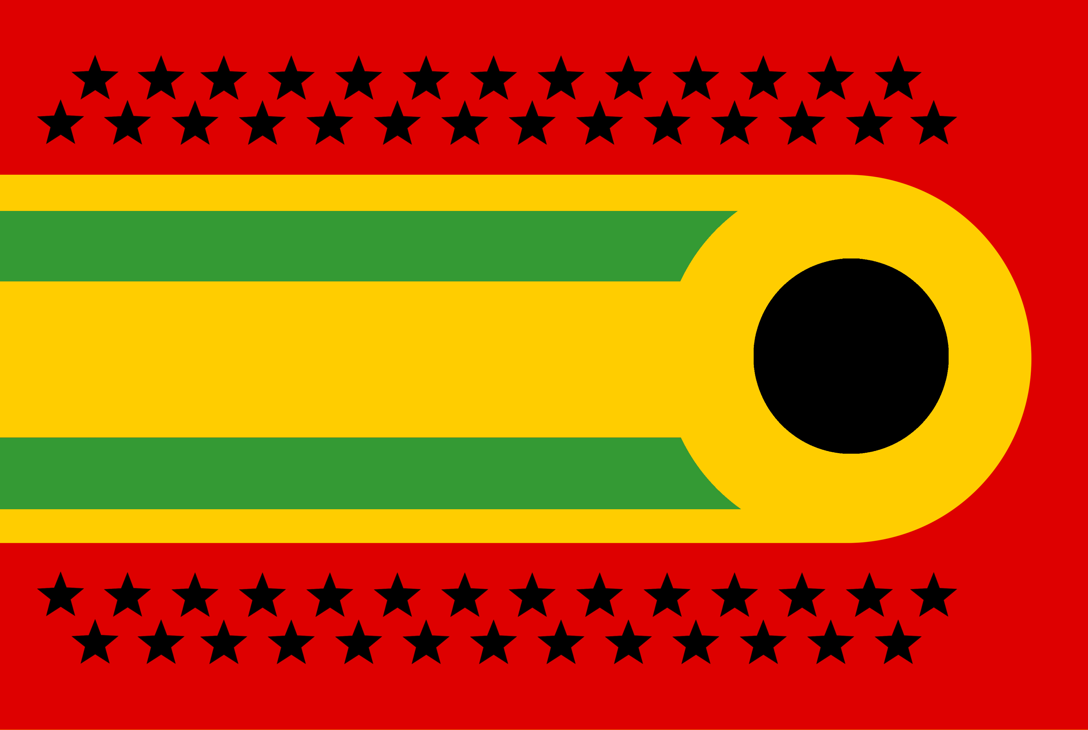 Larry Achiampong: ‘PAN AFRICAN FLAG FOR THE RELIC TRAVELLERS’ ALLIANCE (MOTION),’ 2018. Courtesy the artist